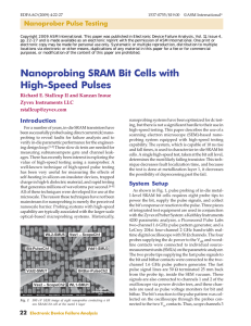 Nanoprobing SRAM Bit Cells with High-Speed Pulses