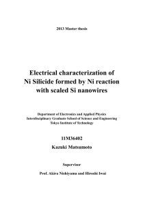 Electrical characterization of Ni Silicide formed by Ni reaction with