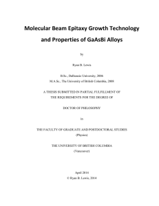 Molecular Beam Epitaxy Growth Technology and Properties