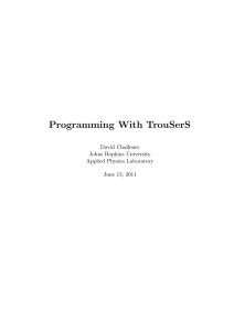 Programming With TrouSerS