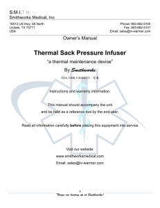 Thermal Sack Pressure Infuser