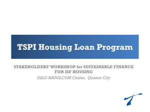 TSPI Housing Loan Program