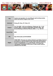 Control and operation of a new 8/6-pole split