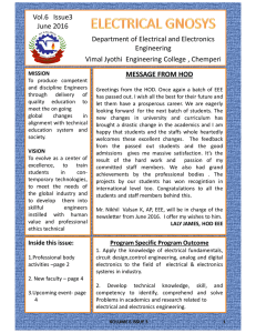 Vol.6 Issue3 June 2016 Department of Electrical and Electronics