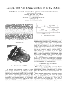 Design, Test And Characteristics of 10 kV IGCTs