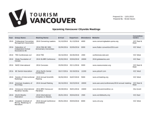 Upcoming Vancouver Citywide Meetings