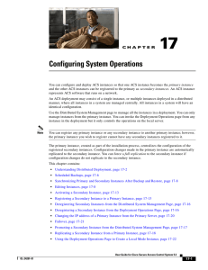 Configuring System Operations