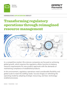 Transforming regulatory operations through reimagined