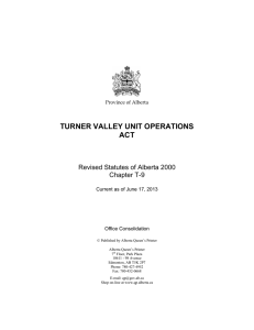 TURNER VALLEY UNIT OPERATIONS ACT