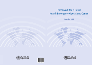 WHO Framework for a Public Health Emergency Operations Centre