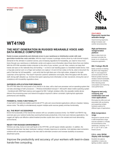 WT41N0 Wearable Terminal datasheet