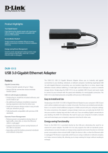 USB 3.0 Gigabit Ethernet Adapter - D-Link