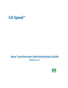 CA Spool Java Transformers Administration Guide