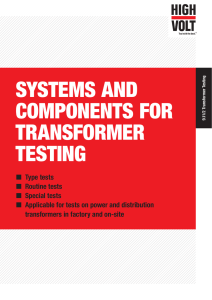 systems and components for transformer testing