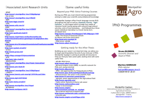 IPhD Programmes - Montpellier SupAgro