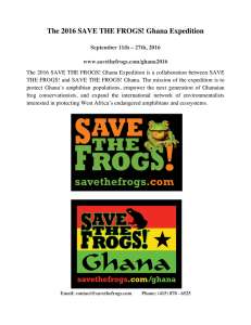 Please the 2016 SAVE THE FROGS! Ghana Expedition
