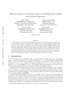 Efficient Learning of Generalized Linear and Single Index Models