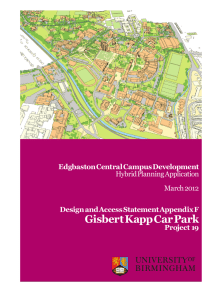 Appendix F Gisbert Kapp Car Park Design and Access Statement