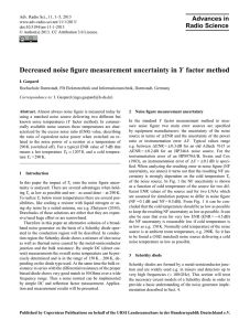 Decreased noise figure measurement uncertainty in Y factor method