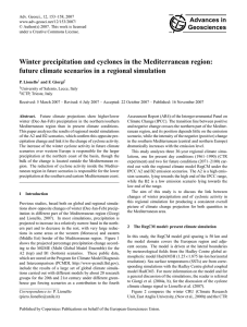 Winter precipitation and cyclones in the Mediterranean region: future