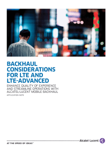 backhaul considerations for lte and lte-advanced