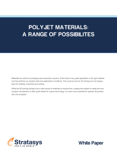 polyjet materials: a range of possibilites