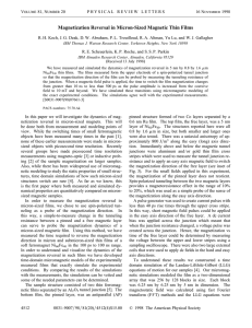 Magnetization Reversal in Micron-Sized Magnetic