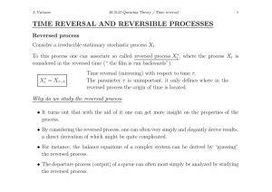 TIME REVERSAL AND REVERSIBLE PROCESSES