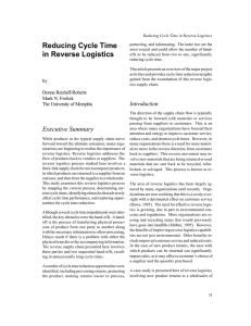 Reducing Cycle Time in Reverse Logistics