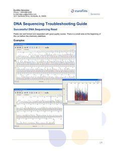 DNA Sequencing Troubleshooting Guide