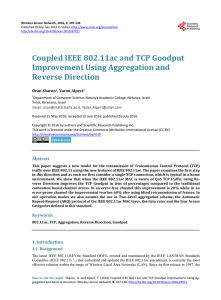 Coupled IEEE 802.11ac and TCP Goodput Improvement Using