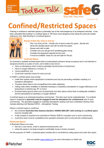 Confined/Restricted Spaces