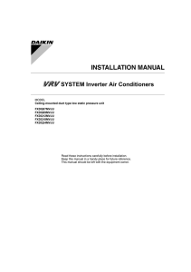 INSTALLATION MANUAL