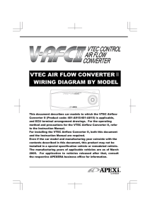 VTEC AIR FLOW CONVERTERⅡ WIRING DIAGRAM BY MODEL