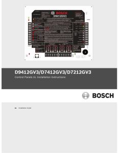 Installation manual - Bosch Security Systems