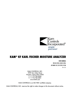 kam® kf karl fischer moisture analyzer