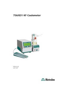 756/831 KF Coulometer - Login