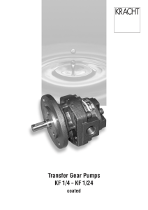 Transfer Gear Pumps KF 1/4 -