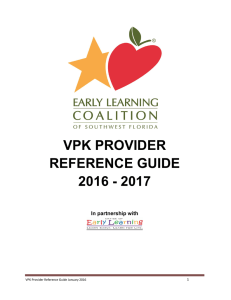 2016-2017 VPK Provider Reference Guide