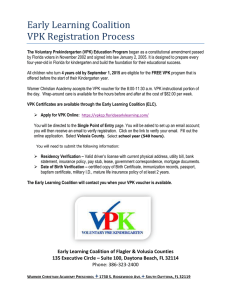 Early Learning Coalition VPK Registration Process