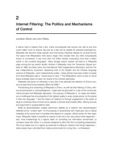 Internet Filtering: The Politics and Mechanisms