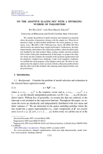 On the adaptive elastic-net with a diverging number of parameters