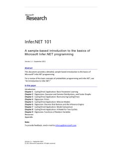 Infer.NET 101 - Microsoft Research