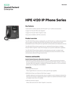 HPE 4120 IP Phone Series data sheet