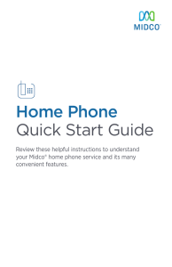 Home Phone Quick Start Guide