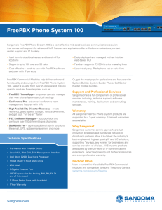 Sangoma FreePBX Phone System 100 Datasheet