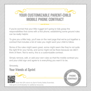 Parent-Child Mobile Phone Contract.