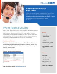 Phone Append Services