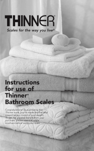 Instructions for use of Thinner® Bathroom Scales