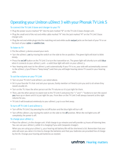 Operating your uDirect 3 With Your Phonak TV Link S (US)